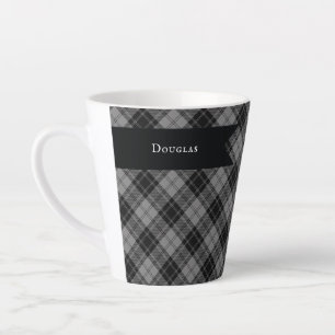 Douglas Grey Clan Tartan Scottish Plaid Latte Mug