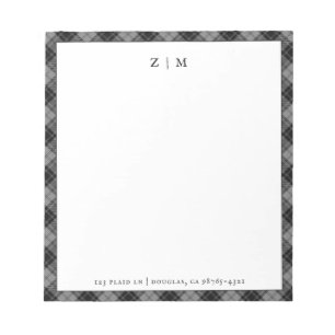 Douglas Grey Clan Tartan Scottish Plaid Notepad