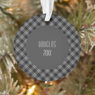 Douglas Grey Clan Tartan Scottish Plaid Ornament
