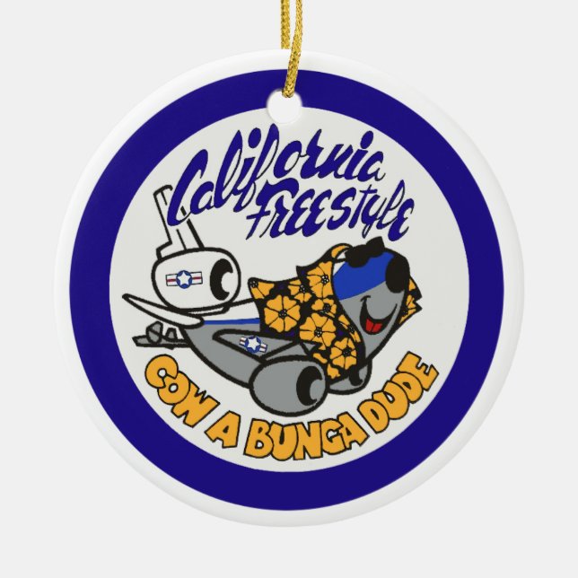 Douglas KC-10 Extender California Freestyle Ceramic Tree Decoration (Front)