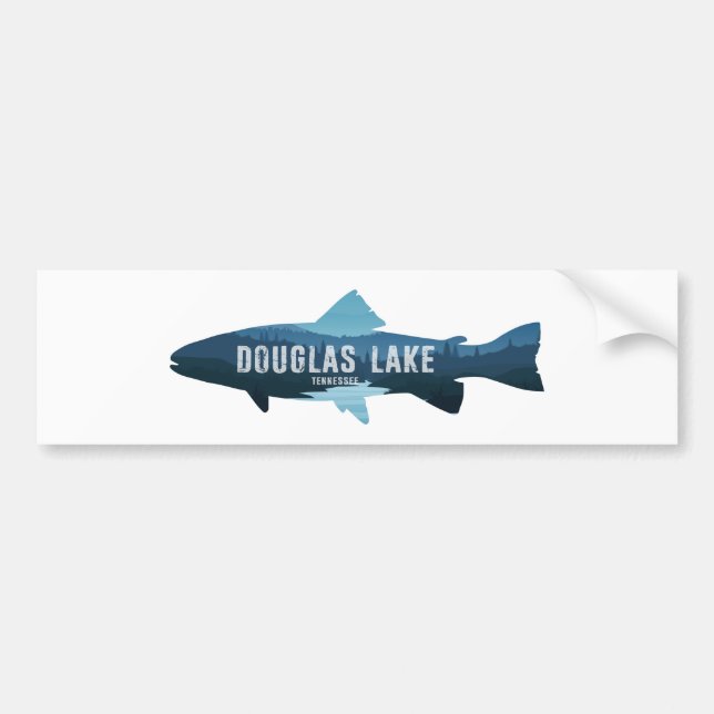 Douglas Lake Tennessee Fish Bumper Sticker (Front)
