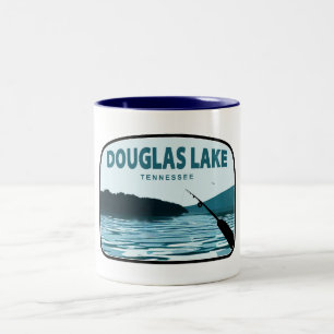 Douglas Lake Tennessee Fishing Rod Two-Tone Coffee Mug
