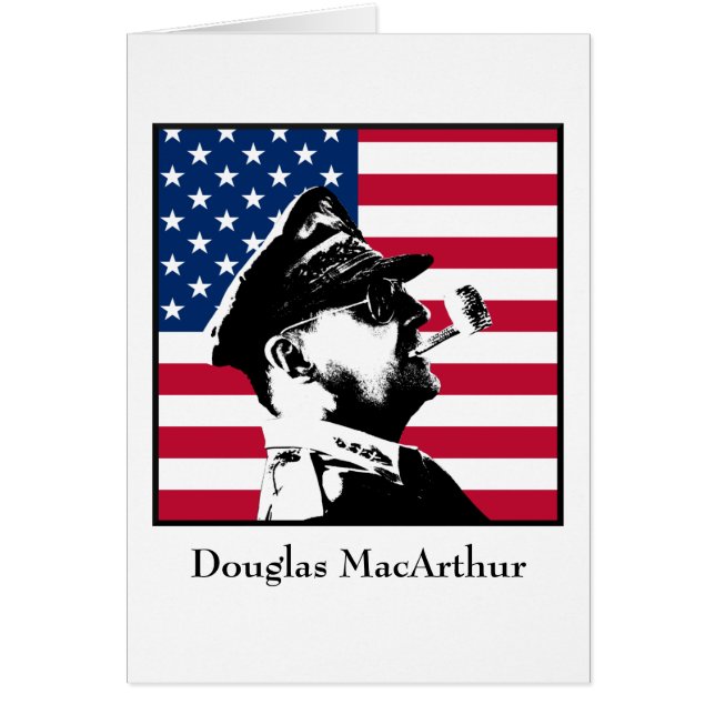 Douglas MacArthur and the US Flag (Front)