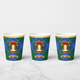 Douglas Personalised Tartan Christmas Paper Cups