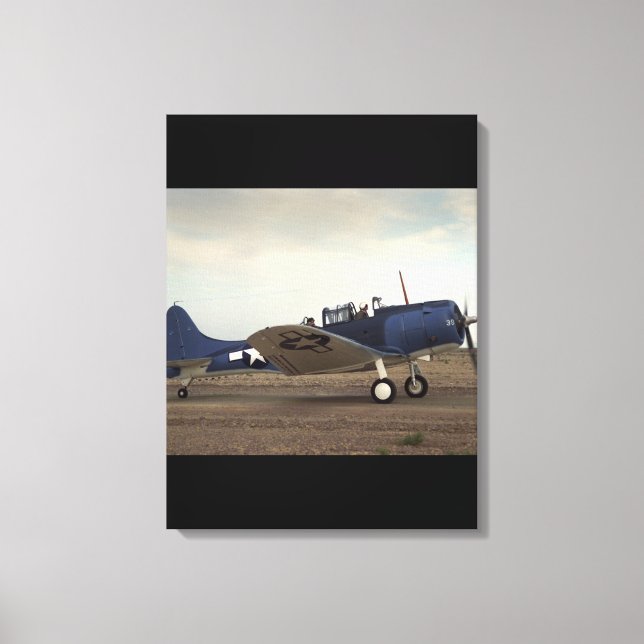 Douglas, SBD Dauntless,_Classic Aviation Canvas Print (Front)