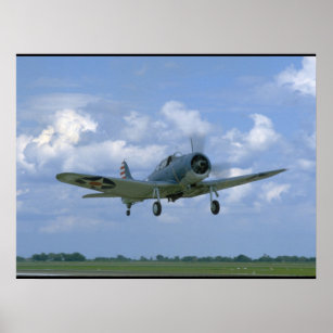 Douglas SBD Dauntless, Flying, Front_WWII Planes Poster