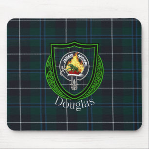 Douglas Scottish Clan Tartan & Crest Mouse Pad