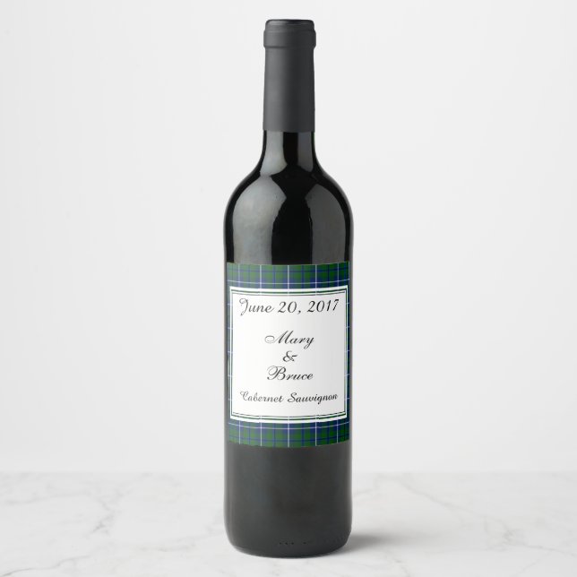 Douglas Scottish Wedding Wine Label (Front)