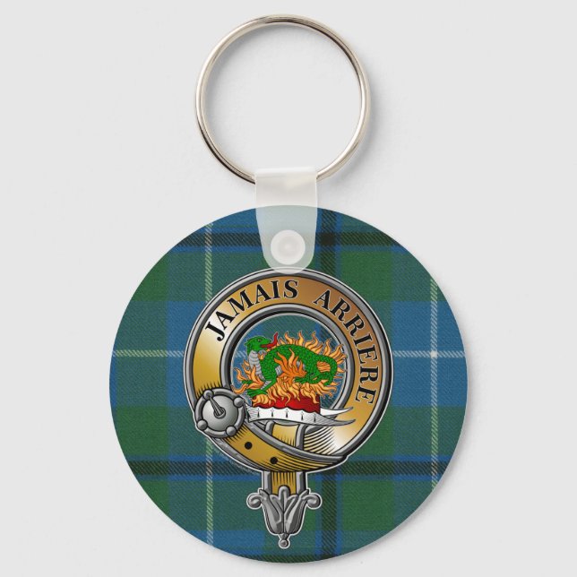 Douglas Tartan & Badge Key Ring (Front)