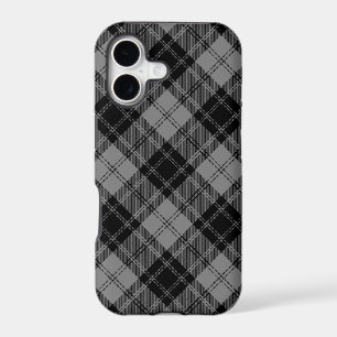 Douglas tartan black grey plaid