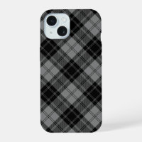 Douglas tartan black grey plaid