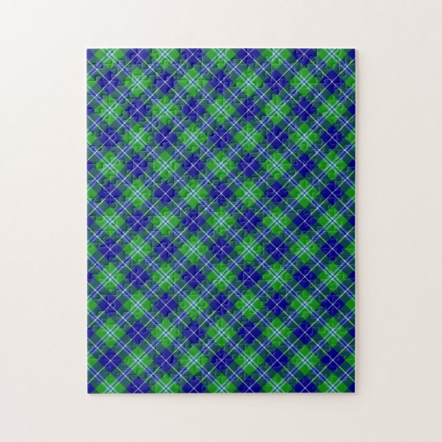 Douglas Tartan Plaid Pattern Jigsaw Puzzle (Vertical)