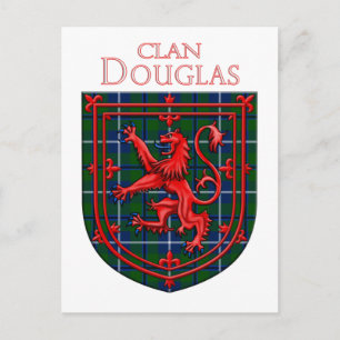 Douglas Tartan Scottish Plaid Lion Rampant Postcard