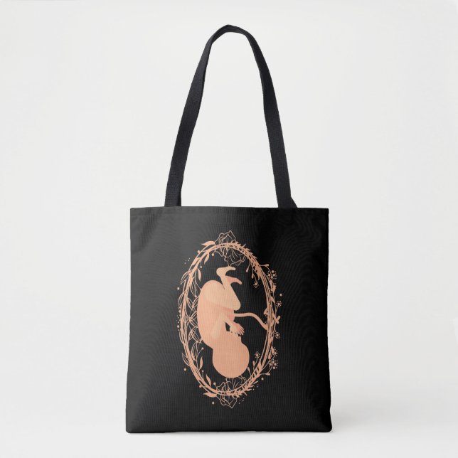 Doula Baby Pregnant Floral Doula Midwife Birth Tote Bag (Front)