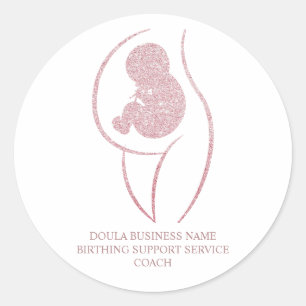 Doula Birth Coach and Pregnancy Nurse Gift Classic Round Sticker