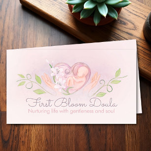 Doula - Birth Coach - Midwife - Watercolor Art Business Card