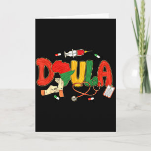 Doula Black Nurse Magic Black History Month Junete Card