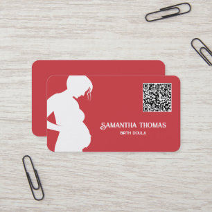 Doula Midwife QR Code Business Card