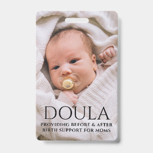 Doula Photo Birth Support Name ID Badge
