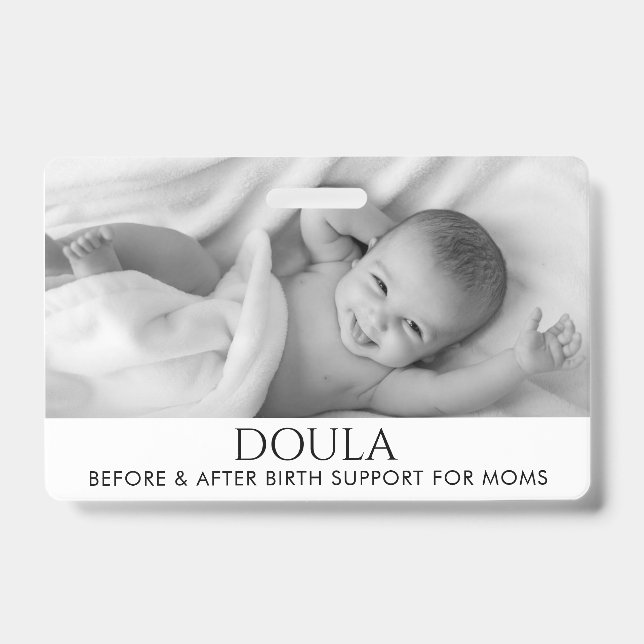 Doula Photo Birth Support Name ID Badge (Front)
