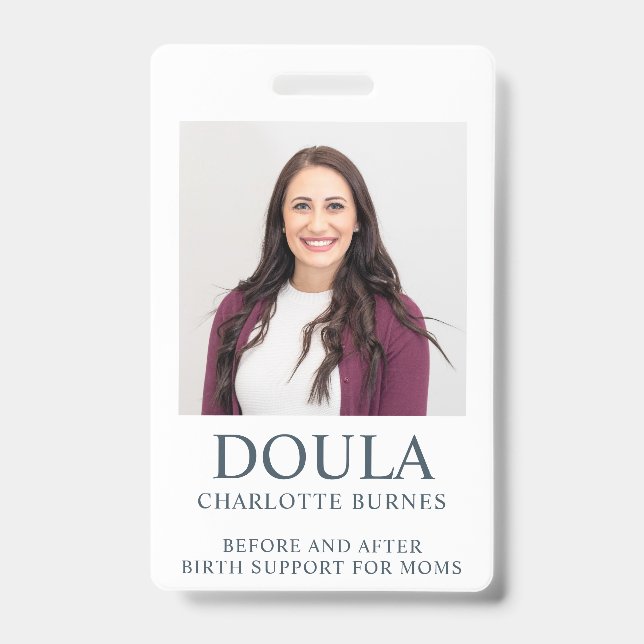 Doula Photo ID Badge (Front)