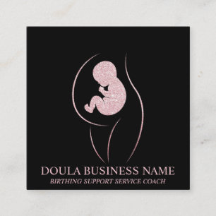 Doula Pregnancy Nurse Mum Birth Coach New Baby Square Business Card