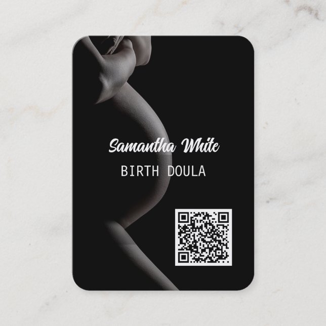 Doula QR Code Business Card (Front)