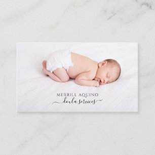 Doula Services Baby Photo Business Card