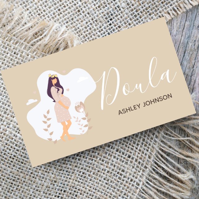 Doula Simple Minimal Clean Pastel Calm Relaxing    Business Card (Creator Uploaded)
