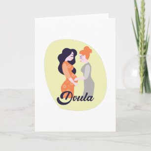 Doula With Pregnant Woman Gift Thank You Card