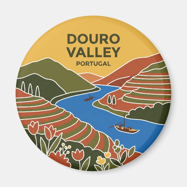Douro Valley Portugal Magnet (Front)