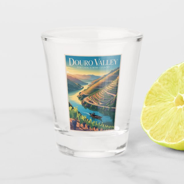 Douro Valley Portugal Shot Glass (Front)