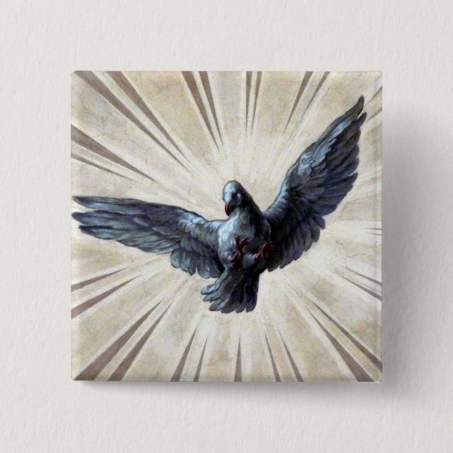 dove 15 cm square badge (Front)