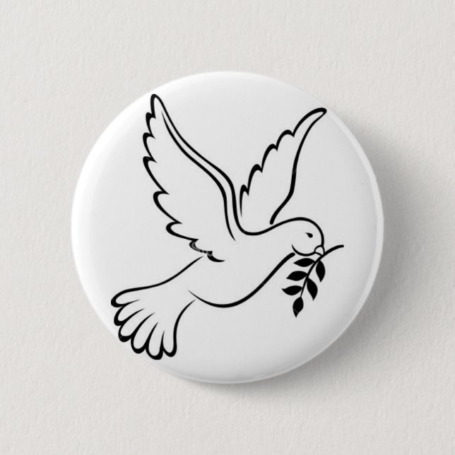 dove 6 cm round badge (Front)