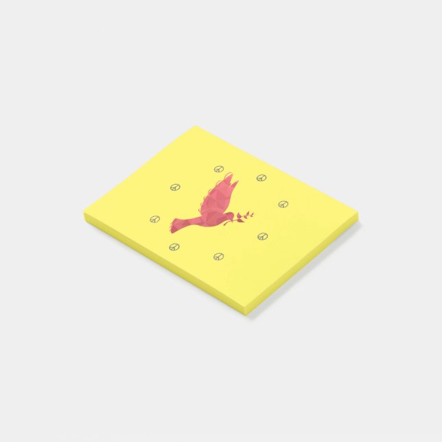 Dove and Peace Signs Post-it Notes (Angled)
