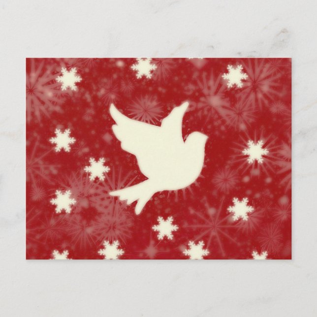 Dove and snowflakes postcard (Front)