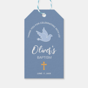 Dove baptism gift tags