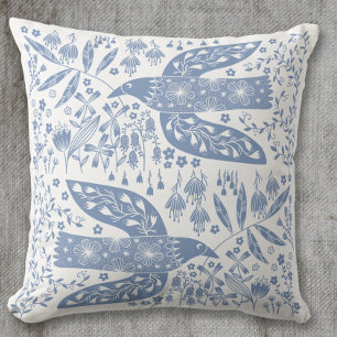 Dove Bird Blue Cushion