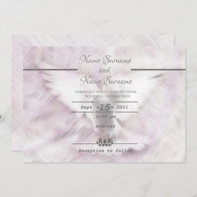 Dove bird invitation (Front/Back)