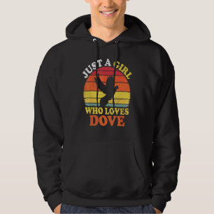 Dove Bird Vintage Just A Girl Who Loves Dove Hoodie