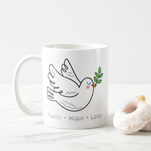 Dove Coffee Mug (With Donut)
