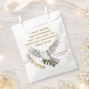 Dove Confirmation Scripture Verse Favour Bags