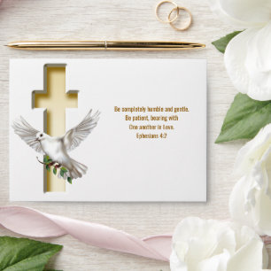 Dove Cross Gold Faux Foil Envelope