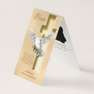 Dove Cross Photo Funeral Memorial