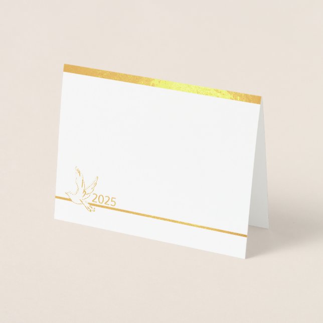 Dove Custom Foil Note Card (Front)