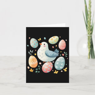 Dove Easter With Easter Eggs; Style Simple Cute Ea Card