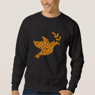 Dove Easy Halloween Outfit Pigeon Bird Lazy Costum Sweatshirt
