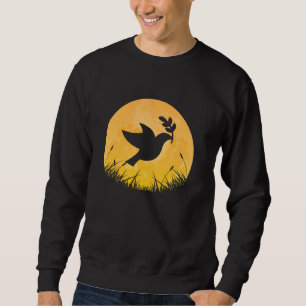Dove Easy Halloween Outfit Pigeon Bird Moon Costum Sweatshirt