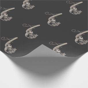 Dove Elegant Monogram Initial A  Wrapping Paper