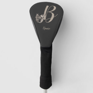 Dove Elegant Monogram Initial B Personalised Golf Head Cover